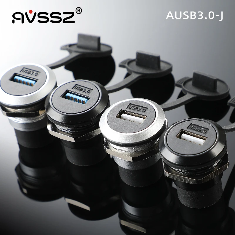 AVSSZ Round Socket USB3.0 2.0 Type-C HDMI 2.0 CAT6A CAT6 Network RJ45 Connectors High-speed Data Transmission Dust-proof Module