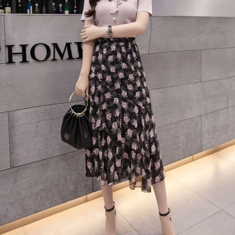 Female Skirts New In Women\'s Skirt Midi Summer 2024 Korean Fashion Casual Offer Original Hot High Quality Stylish Streetwear V