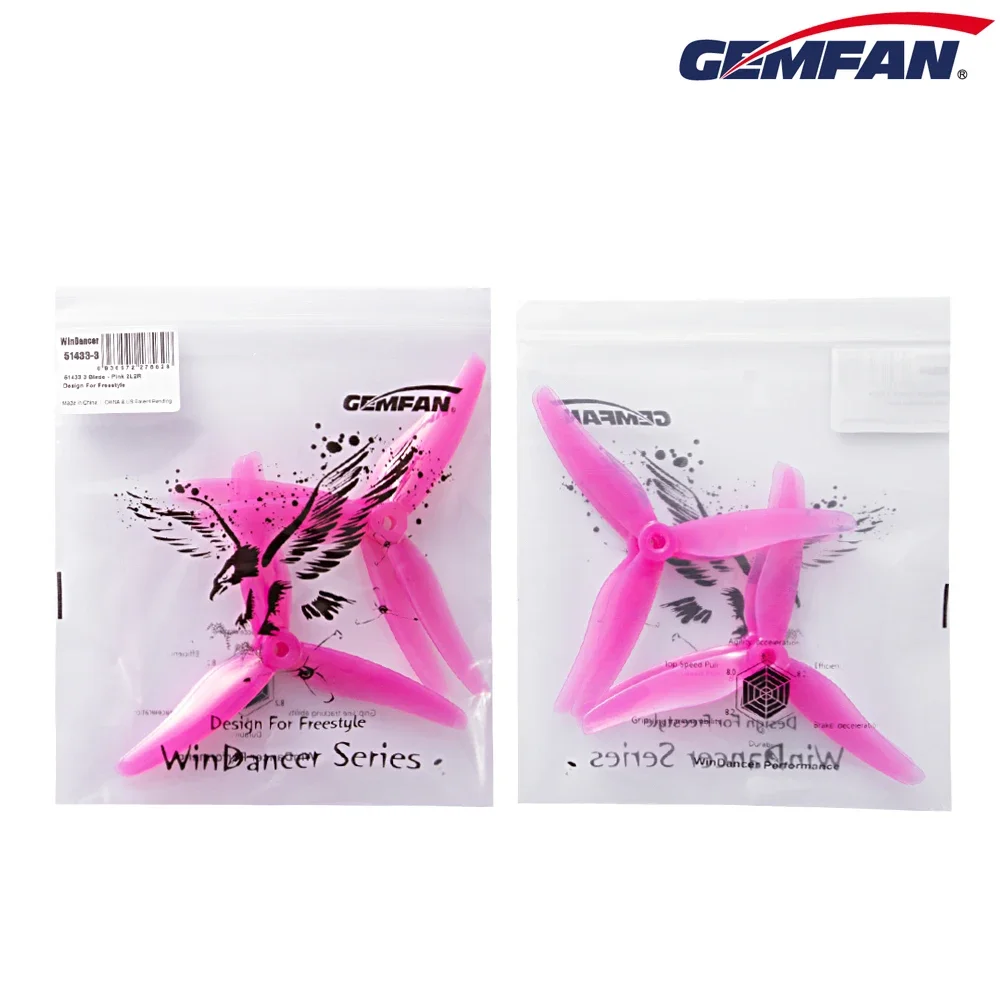 24pcs/ 12 pairs Gemfan 51433 5inch 3 blade/ tri-blade Propeller Props CW CCW Compatible T-motor for FPV Racing Drone