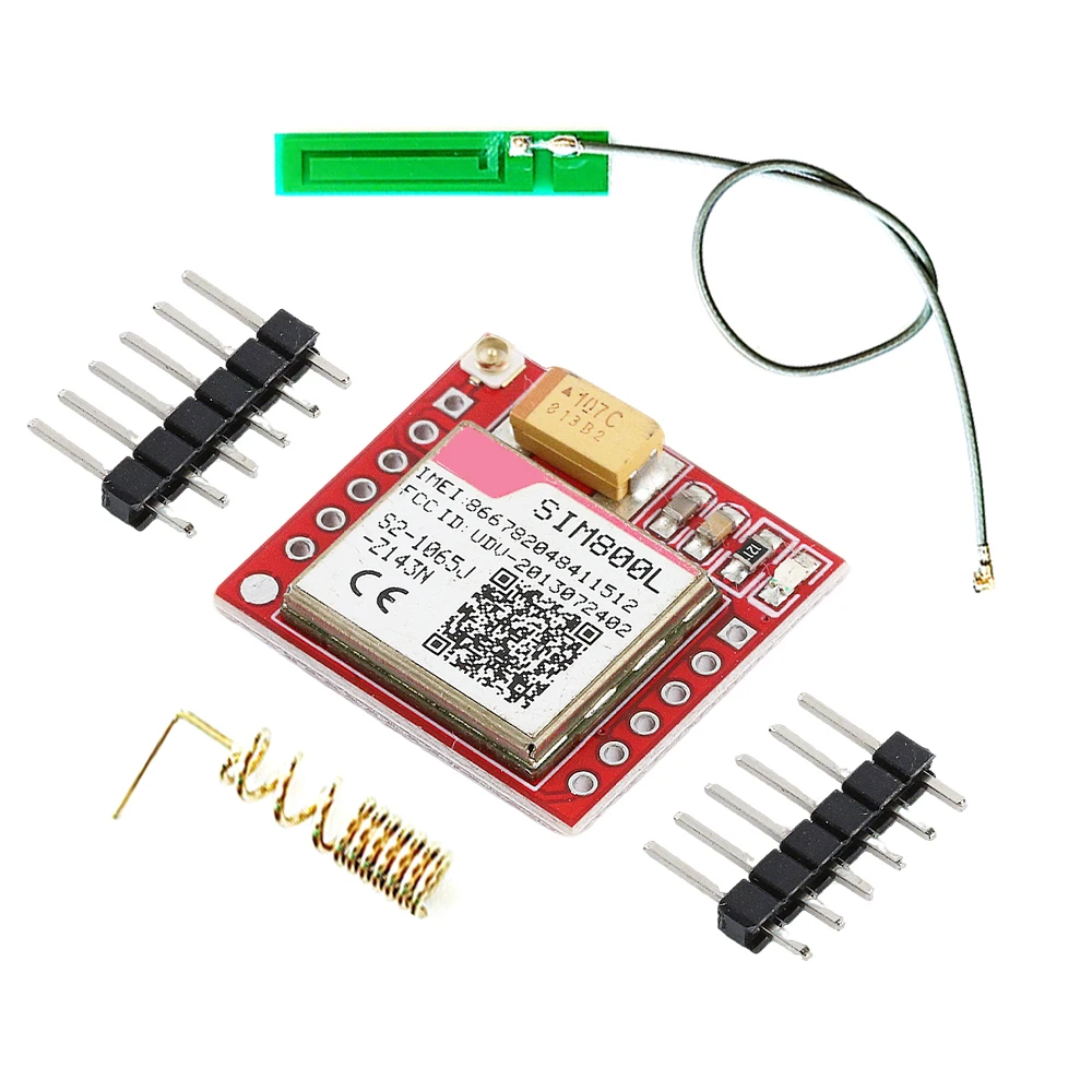 SIM800L Module GPRS GSM Adapter Board Micro SIM Card Core Board TTL Serial Port with Antenna Pin Header for Arduino