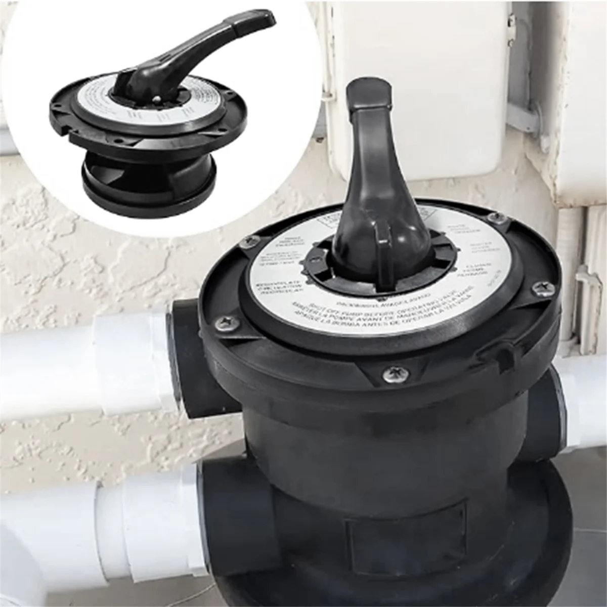 

BOFOF SPX0714BA Cover Key and Handle Assembly for Hayward Multiport Valve/Sand Systems Compatible SP0714T/S210S/S220T2 Series