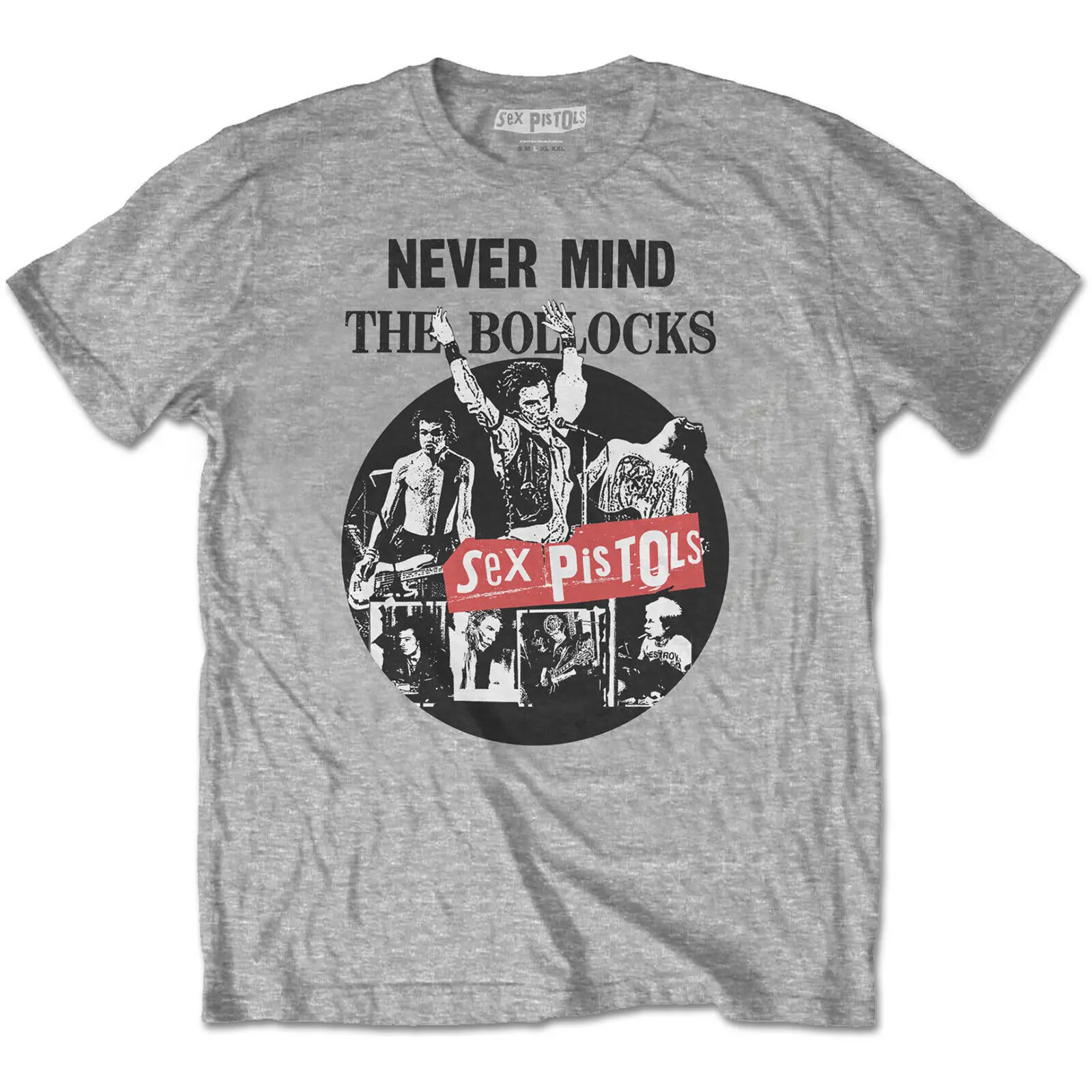 Men's Sex Pistols Never Mind The Bollocks T shirt XX Large Grey