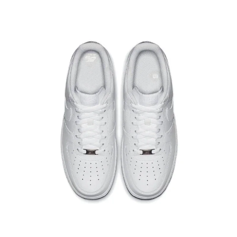 NIke-Air Force 1 07 Bits for Men and Women, Embarkation Shoes, Classics, All White, Casual Sneakers, Af 1 Sports Zelong