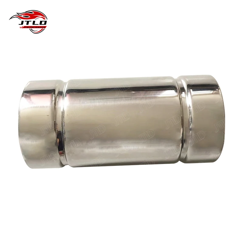 JTLD Car Universal Exhaust Resonator Straight Design Exhaust Solid Cylinder Middle S-ilencer