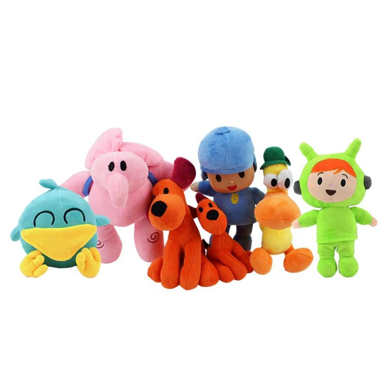 Let's Go Pocoyo Plush Doll Toys Elepant Elly Pato Fred Loula Sleepy Bird Plushie Cushion Stuffed Kids Christmas Birthday Gifts