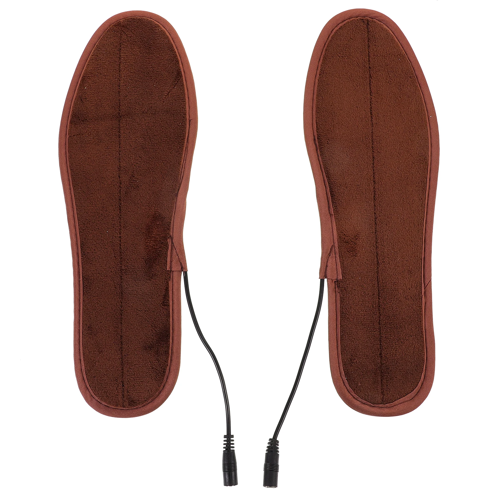 

USB Heated Insoles Winter Warm Foot Pads Inserts for Shoes Rechargeable Brown Size 43 Electric Insole Heating Accessories