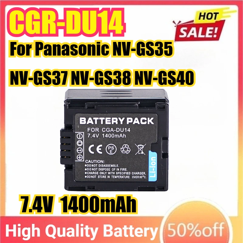 

CGR-DU14 7.4V 1400mAh Camera Battery For Panasonic NV-GS35 NV-GS37 NV-GS38 NV-GS40 NV-GS44 NV-GS50 NV-GS55 NV-GS58 NV-GS60