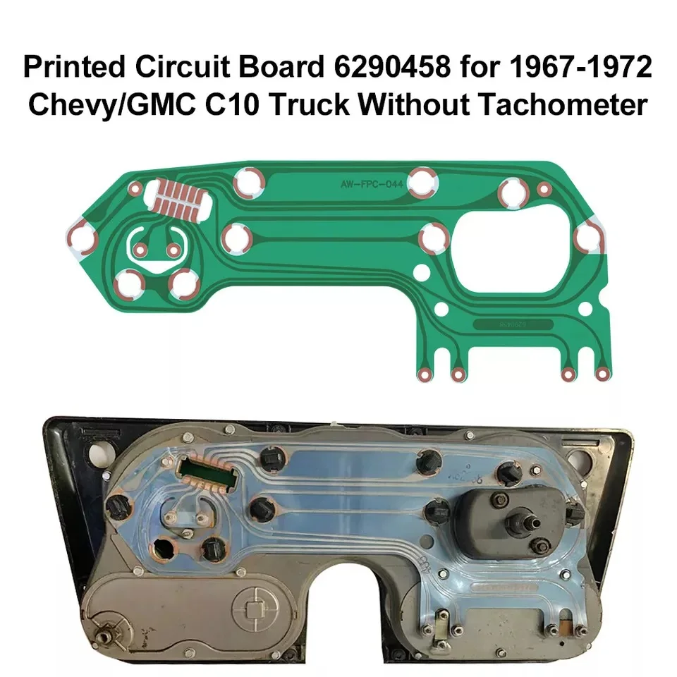 Printed Circuit Board 6290458 for 1967-72 Chevy C10 Truck Without Tachometer