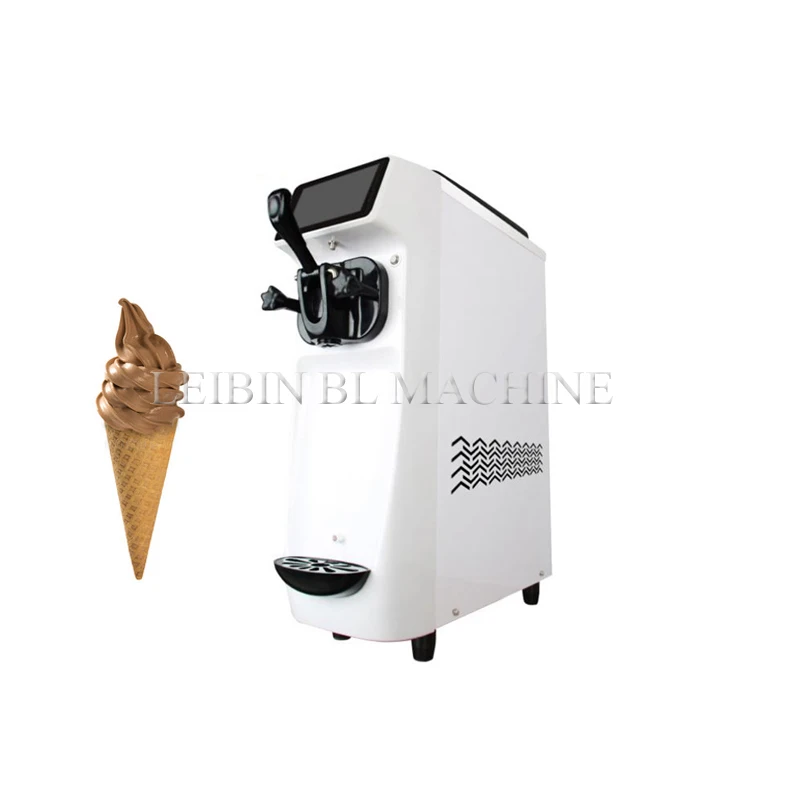 

New Desktop Small Soft Ice Cream Machine, Single Flavor Sundae Machine