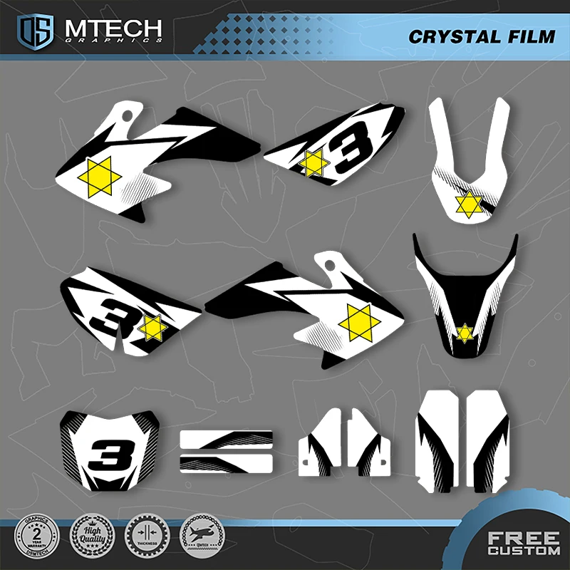 DSMTECH Custom Graphics Decals Stickers Kits Background for CRF 2000 2001 2002-2012 CRF50 2013 2014 2015-2021 CRF50 005