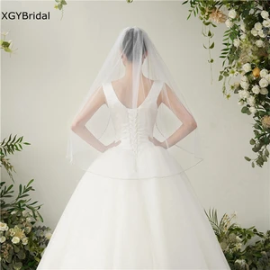 New Arrival Beaded Crystals Short Wedding veil Velos de novia Bridal veils Wedding accessories vestidos de novia Voile mariée