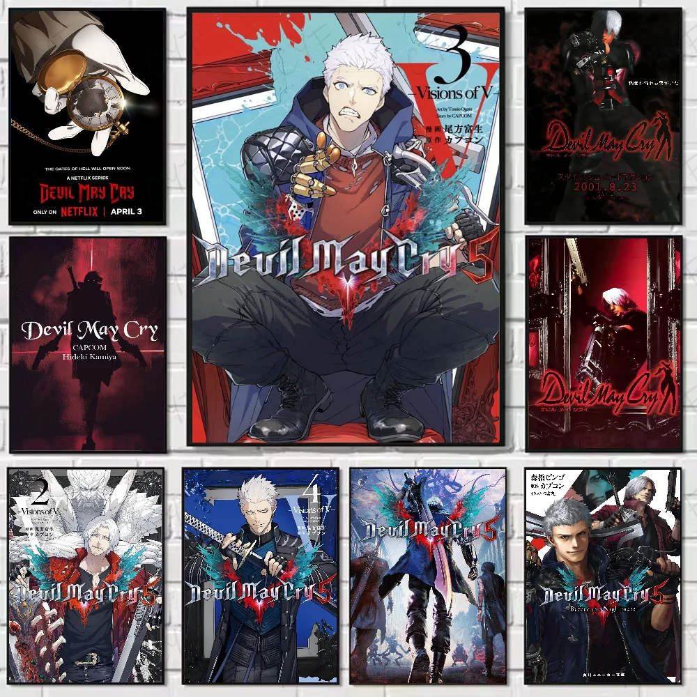 Póster D-Devil M-May Cry, arte de pared de alta calidad para el hogar, oficina, dormitorio, sala de estar, pasillo, Bar, Idea de regalo perfecta