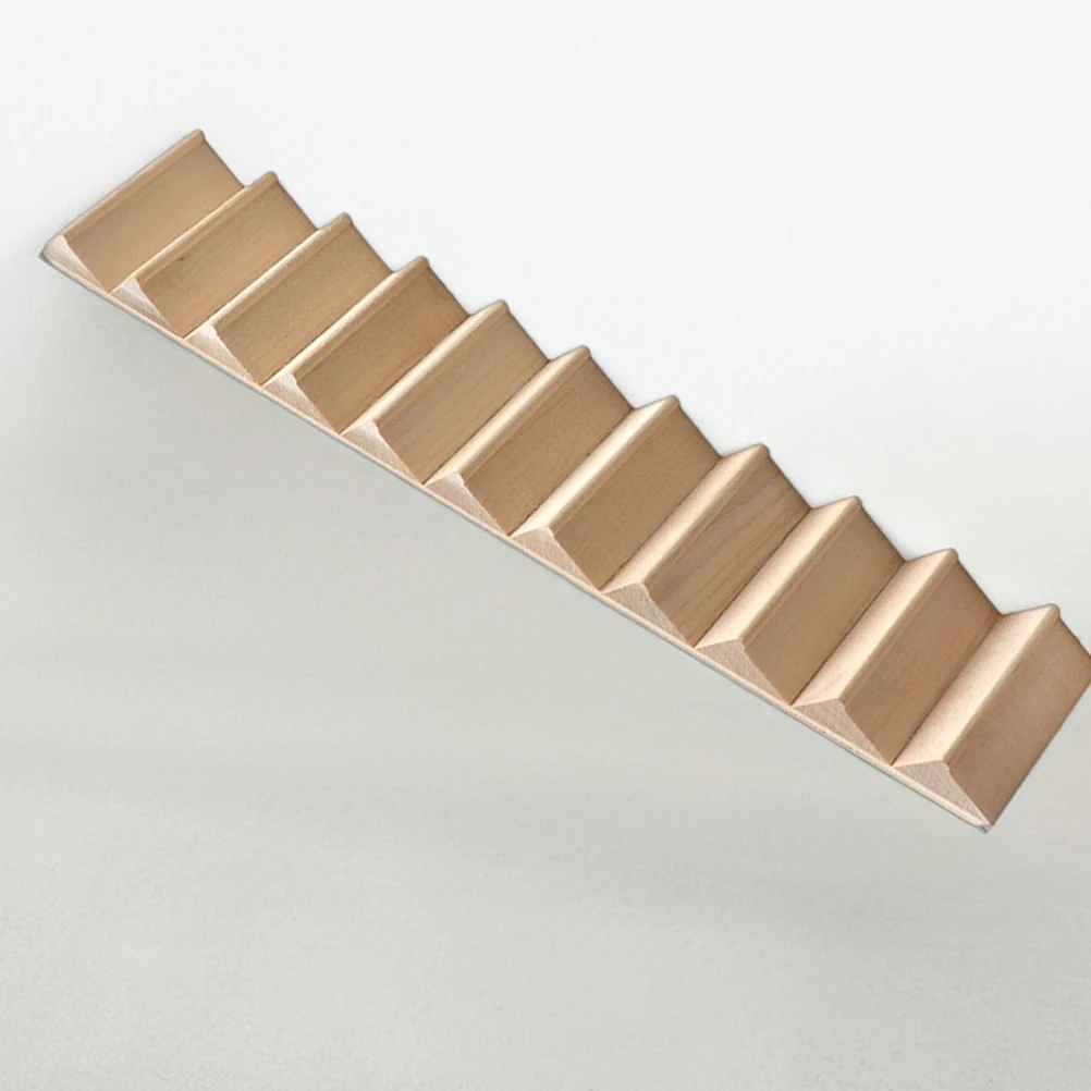 3Pcs Miniature Staircase 1:12 Scale Unpainted Wood Steps DIY Dollhouse Accessories No Handrail Precision Crafted