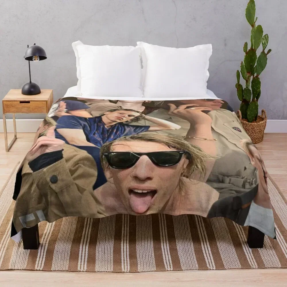 

Jamie Campbell Bower collage Throw Blanket For Decorative Sofa Luxury St Blankets Quilt Travel Hair Blankets