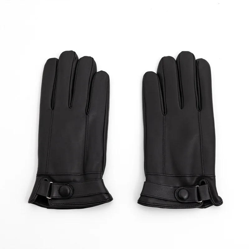 

Лучшие модные мужские перчатки из натуральной кожи, наручные перчатки из овчины для мужчин, теплые зимние перчатки для вождения с пятью пальцами