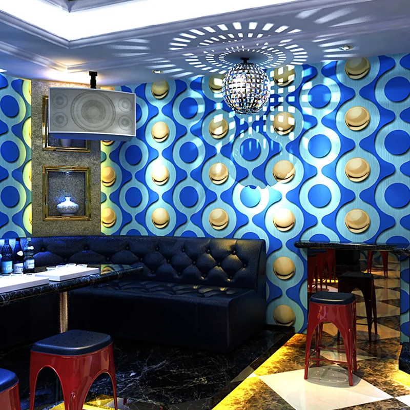 

KTV wallpaper 3D three-dimensional personality fashion flash wallpaper Bar Hotel fancy ballroom box theme room wallpaper