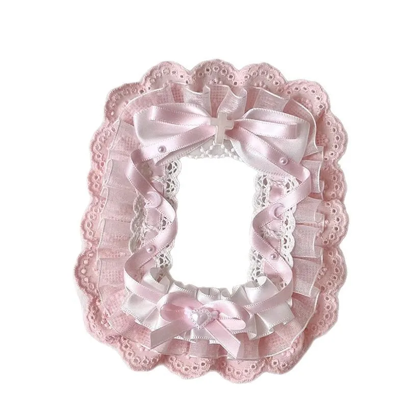 Kawaii DIY Photocard Holder with Ribbon, Lolita Lace Photocard Case, Anime Idol Photo Display Protective Card Sleeve Supplies