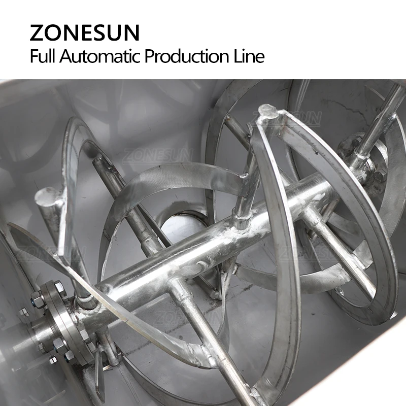 ZONESUN Powder Production Line Granule Packaging Machine Dry Soft Flour Grain Large Capacity Tank Equipment Manufacture Factory