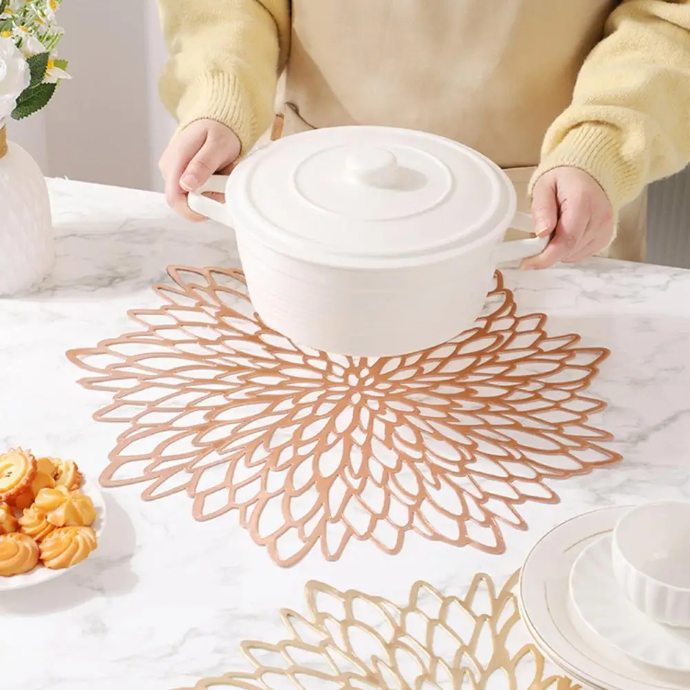 Placemats Heat Resistant Non-Slip Dining Table Mats Reusable Wear-Resistant Stain-Proof Insulated Mats for Home Restaurant