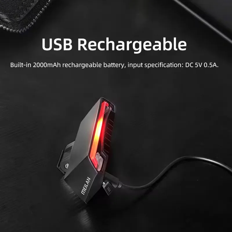 MEILAN X5 Bike Taillight Smart USB LED Wireless Remote Control Bicycle Rear Light MTB Road Laser Turn Signal Cycling Lamp