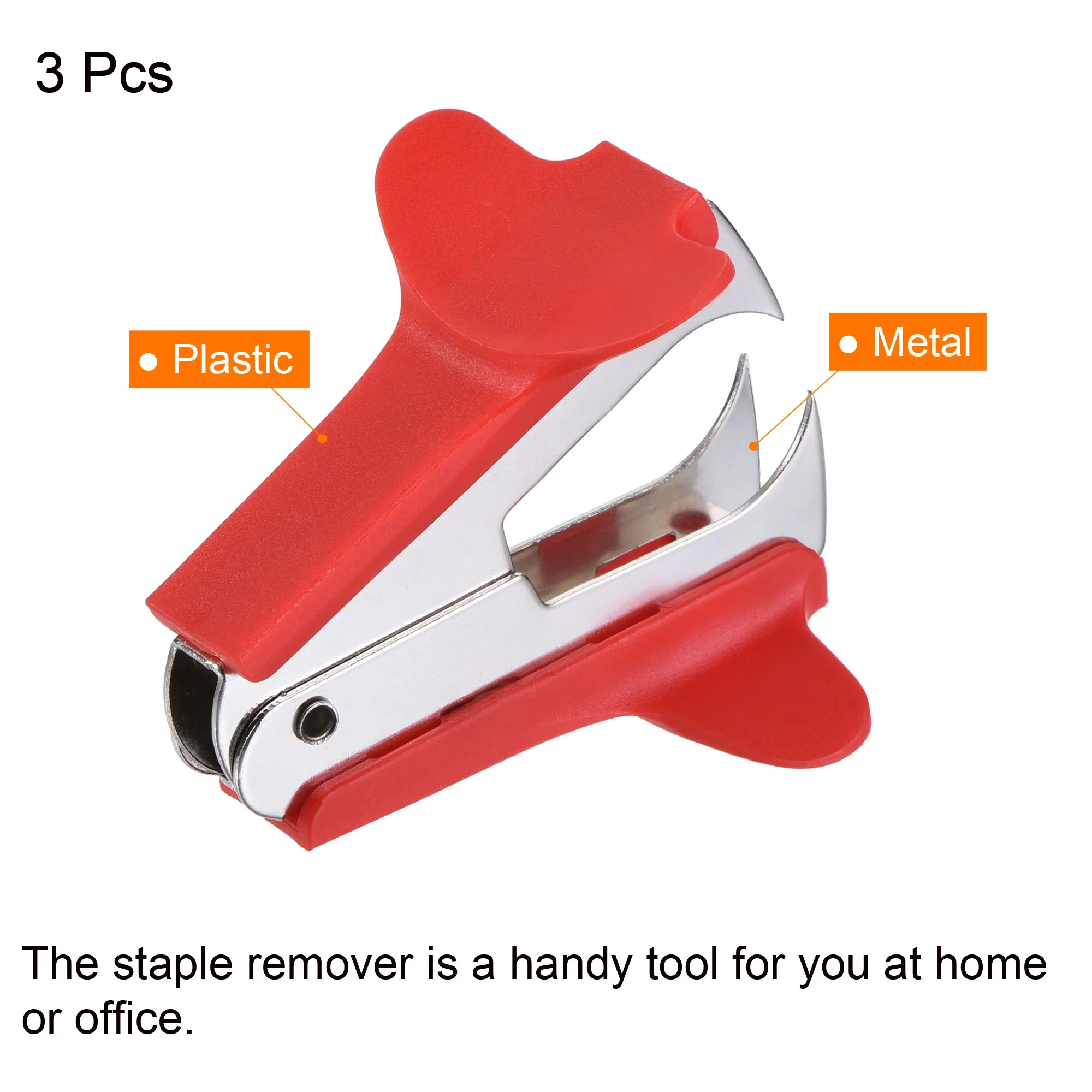 3Pcs Simulate Canine Teeth Staple Remover Mini Manual Nail Puller for Office Staff Stationery Staple Pluck Out Remove Tools