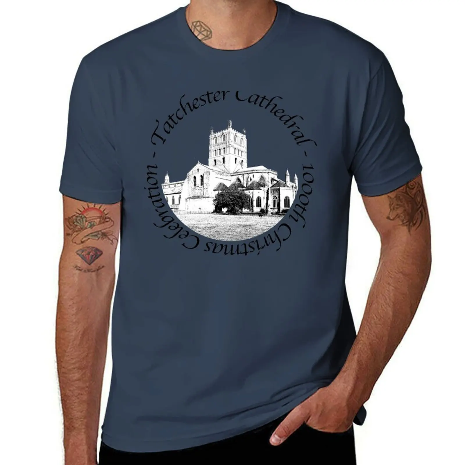 Delights - Cathedral Box Tatchester Christmas 1000th Of T-Shirt Basic Breathable Solid Color T-Shirt