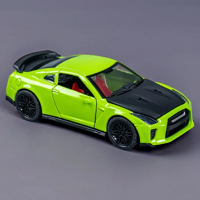 Original Falari Budiadi Nissan GTR Alloy Car Simulation Open Door Car Model Mini Boy Toys Gift for Children Collection Ornament