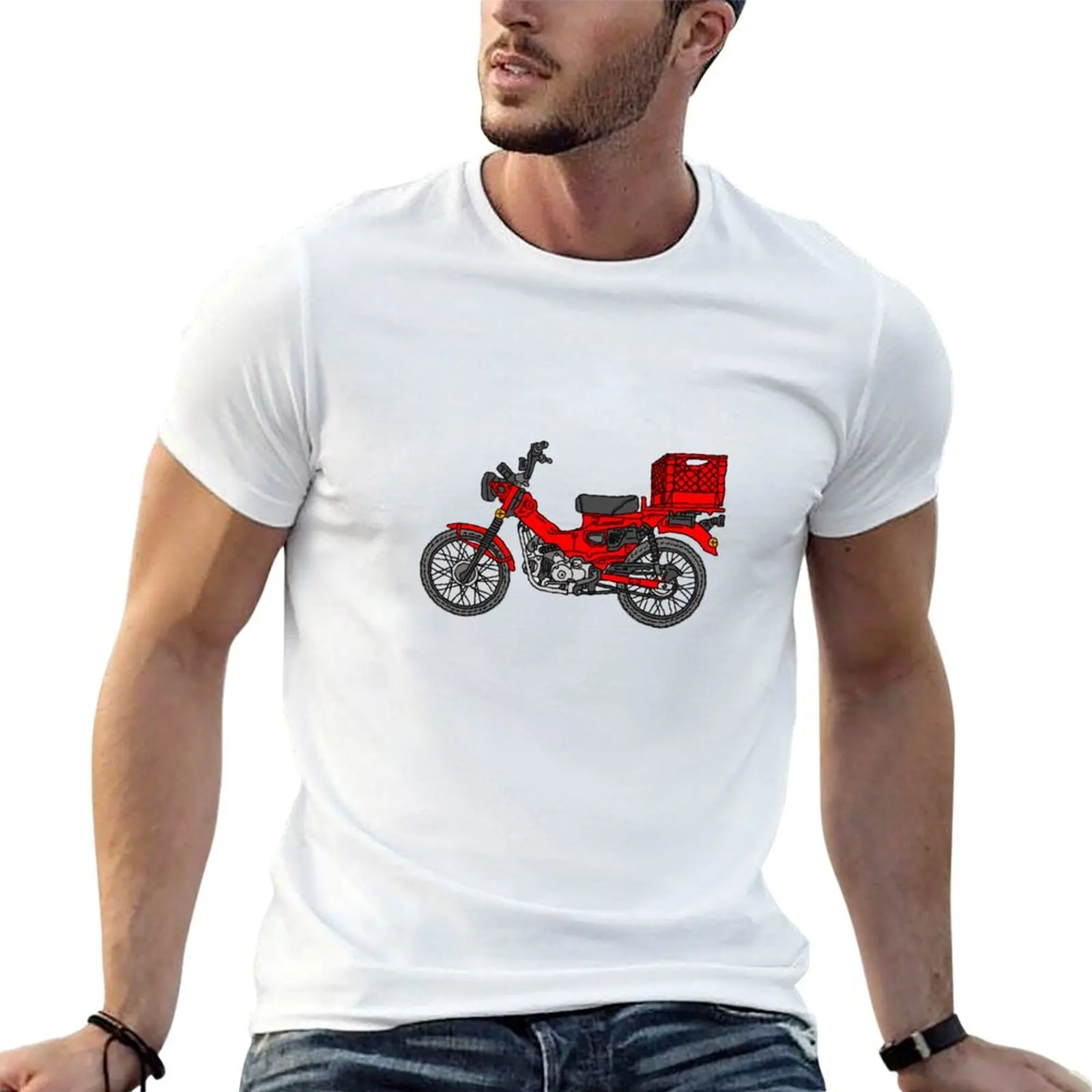 Trail Bike Drawing T-Shirt Quick Dry Training Short Sleeve Tee