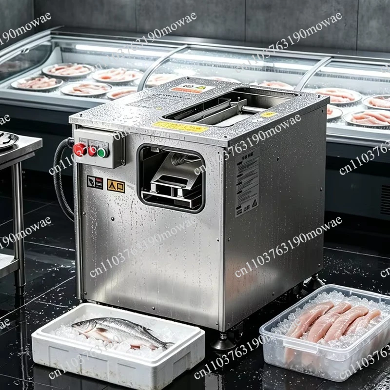 Professional automatic oblique fish fillet cutting machine stainless steel fresh fish meat cutting machine