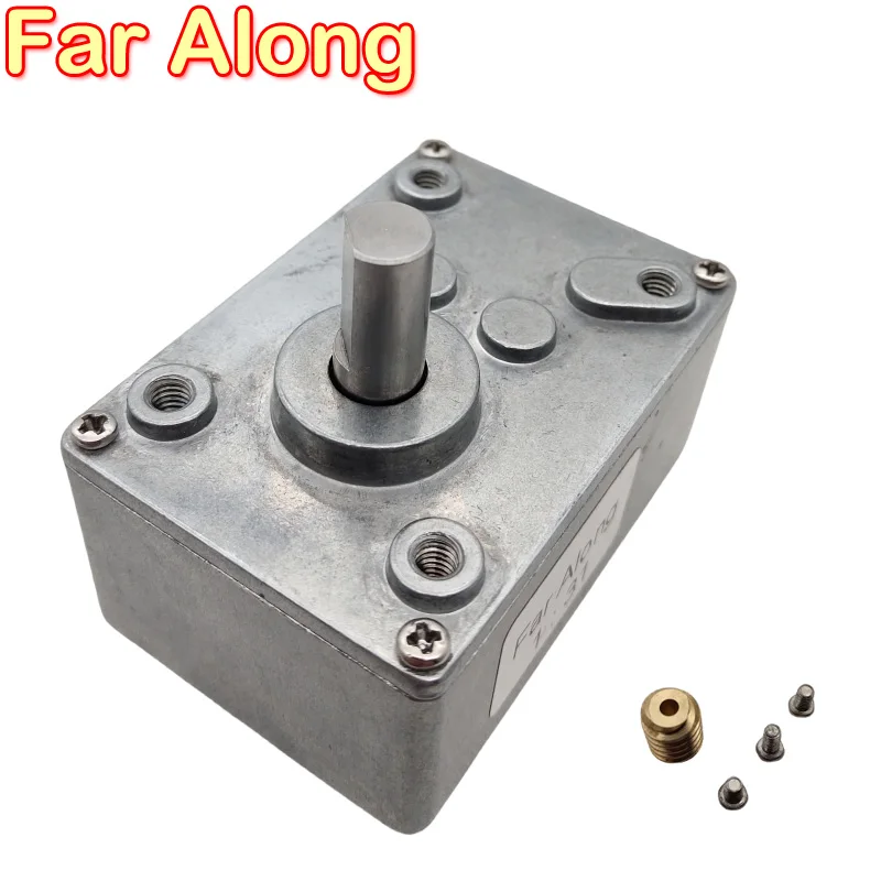 Metal Worm Gearbox 17 / 31 / 50 / 100 / 290/ 505 With Forward And Reverse Rotation Gearbox Function Use For DC Worm Geared Motor