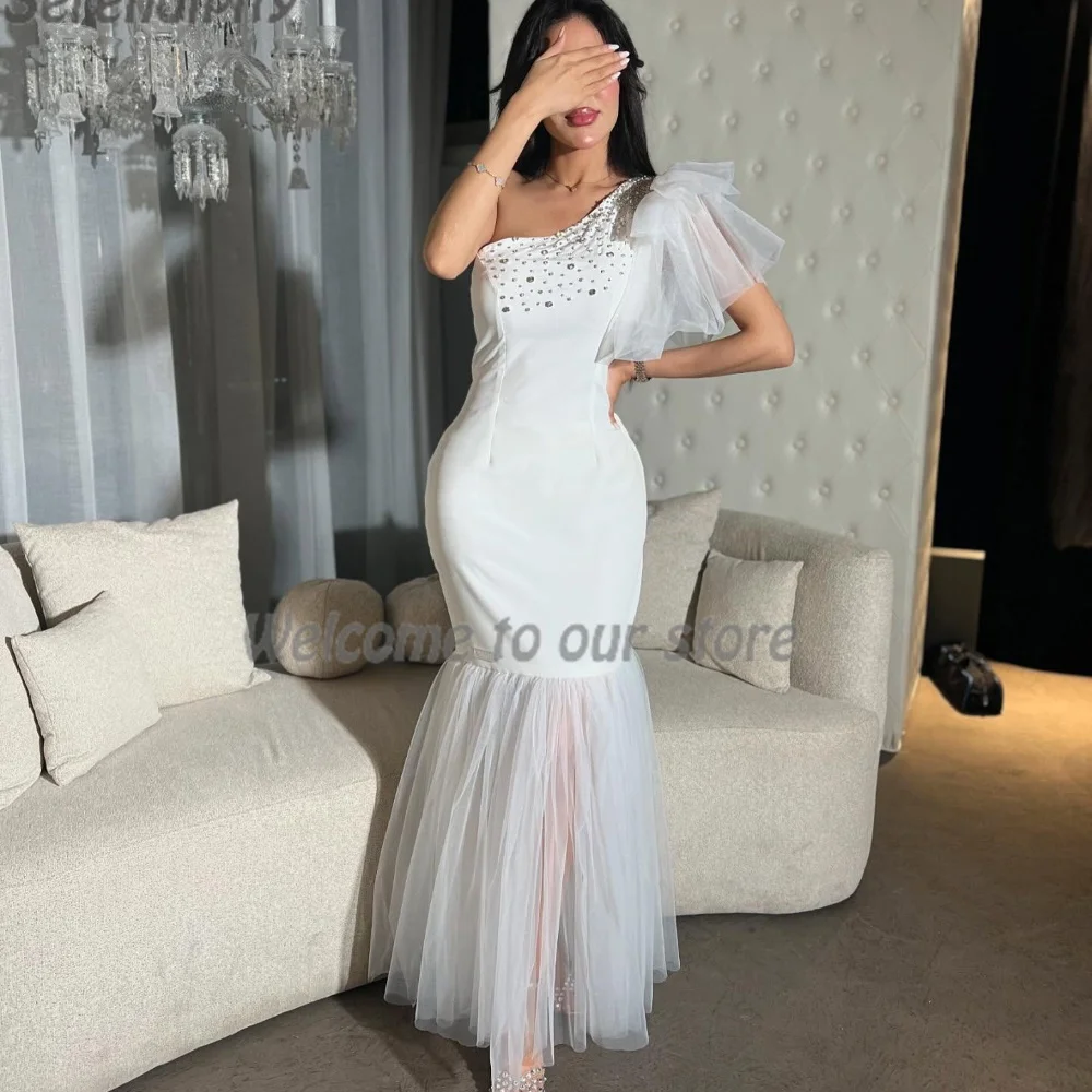 Serendipity Sexy Evening Dress فساتين سهرة Bodice Slim Fit Fashion Elegant Crystal Women's One-Shoulder Cocktail Party Gown