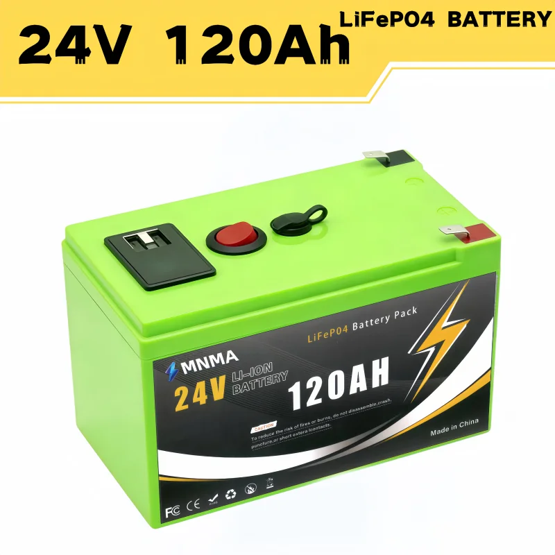 

NEW 24V 120Ah LiFePO4 Battery, Built-in 200A BMS, 8000+ Cycles, Perfect for RV/Camper, Solar, Marine, Overland/Van, Off-Grid