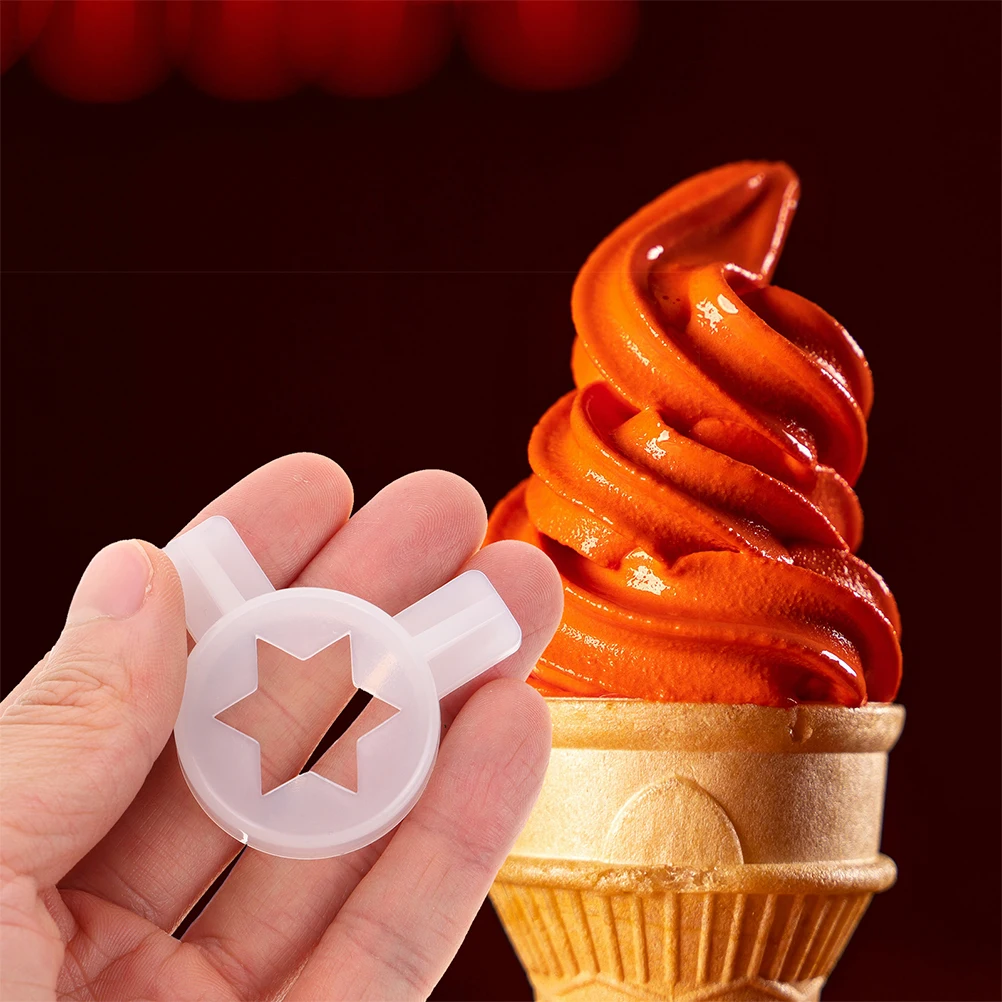 

2Pcs Ice Cream Machine Nozzle Tips Replacement Accessories for Homemade Ice Cream Maker Attachment Cone Shaping Fittings