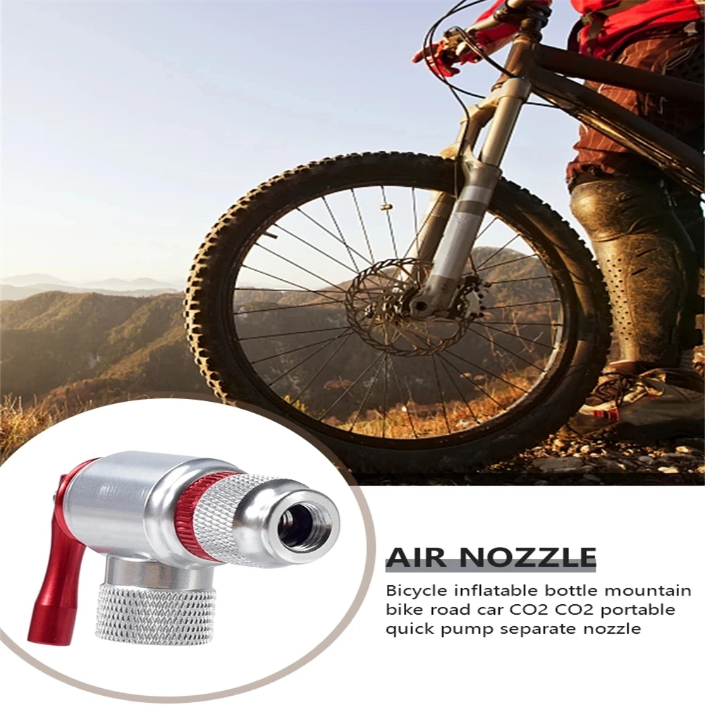 Accessori Accessori di emergenza Equitazione Emergenza Mountain Bike Ugello gas Pompa bombola CO2 Adattatore testa di gonfiaggio rapido