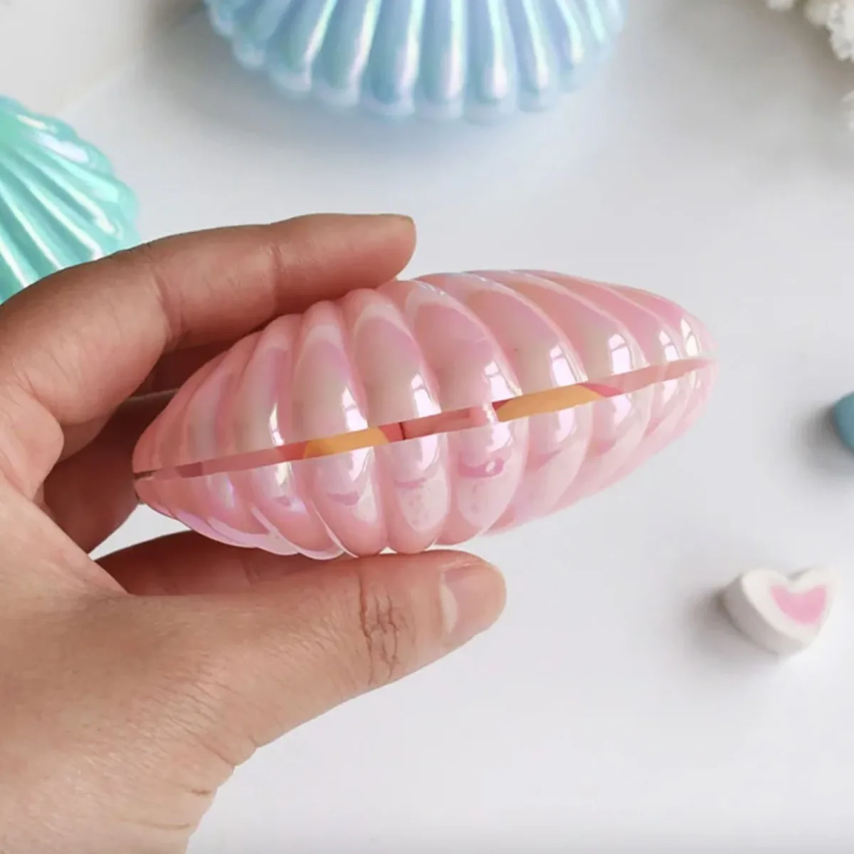 5pcs Shell Candy Gift Box Plastic Snack Cookie Jewelry Storage Box Kids Mermaid Birthday Party Favors Decor Wedding Supplies Ran