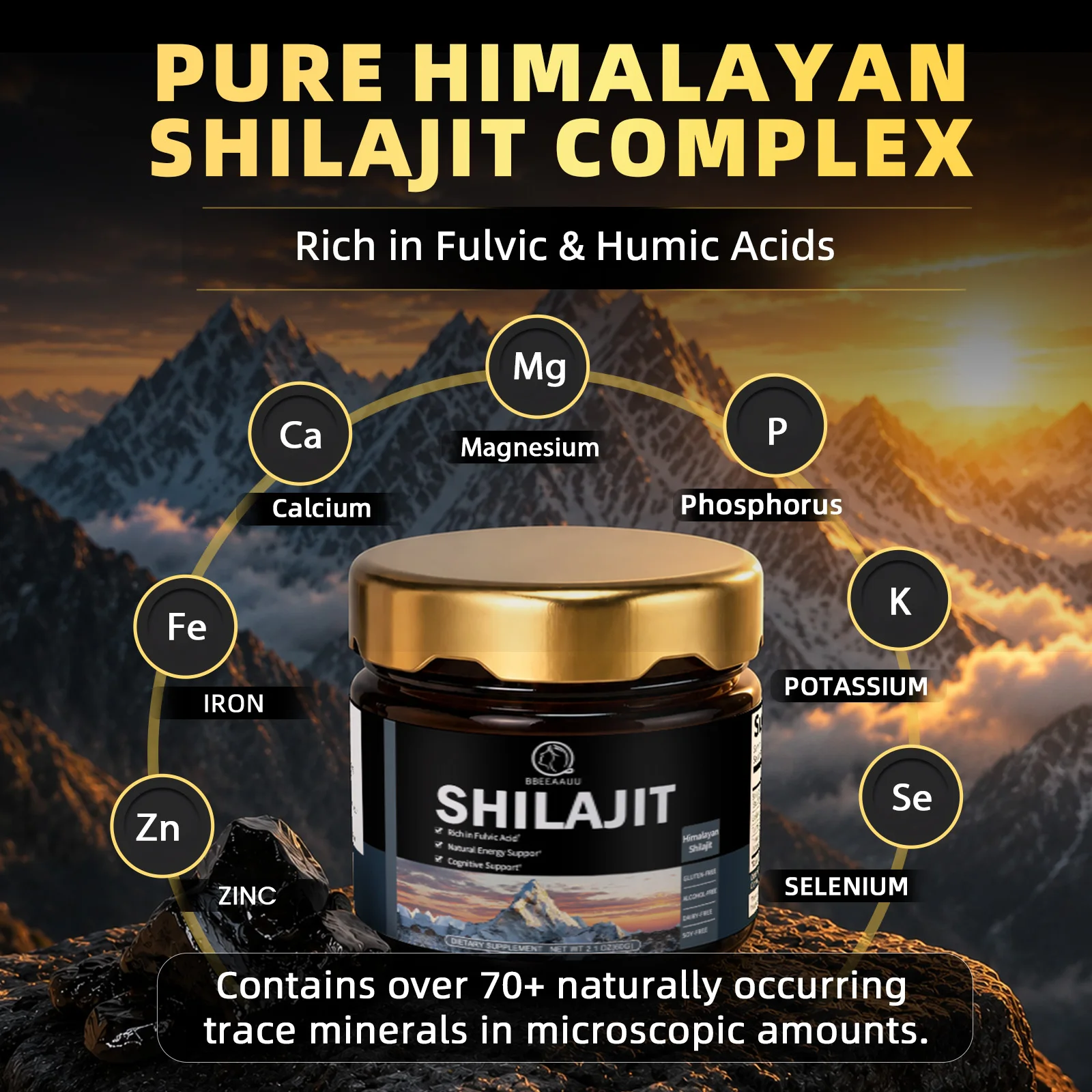 BBEEAAUU Resina Shilajit 100%  - Shilajit Resin Pure avaliação e preço