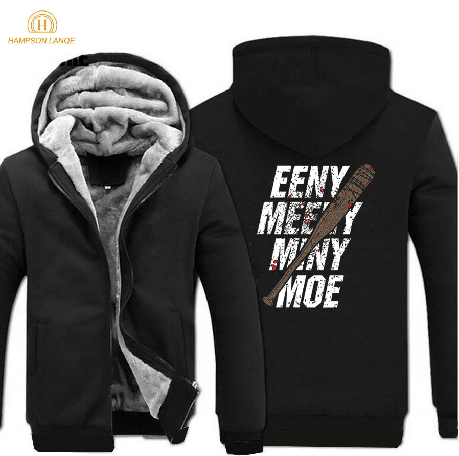 The Walking Dead Eeny Meeny Miny Moe Negan Lucille Zombie Hip Hop Hoodies Men 2023 Spring Winter Sweatshirts Plus Size Jacket