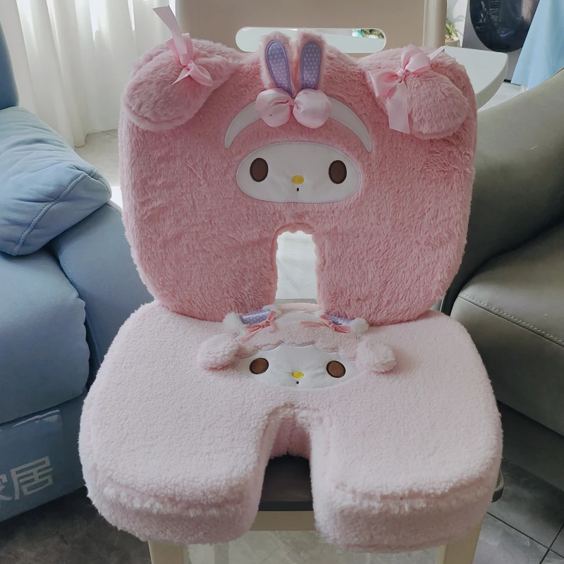 Memory Foam Kawaii My Melody Stuhlkissen Plüsch My Sweet Piano Sitz Rückenstütze Hüftstütze Massage Orthopädisches Kissen Waschbar