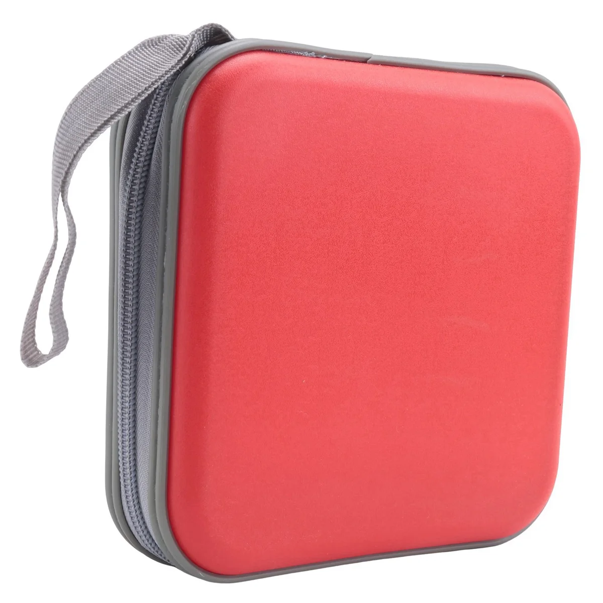 ABQR 40 CD DVD Disc Album Storage Carry Case Cover Wallet Sleeve Holder Bag Hard Box - Red