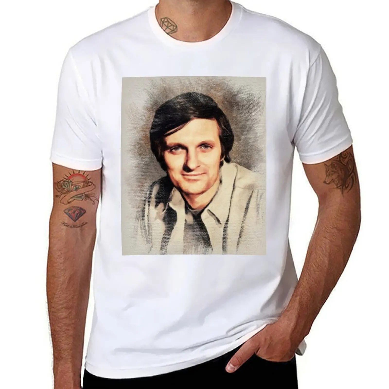 

Alan Alda, Actor T-Shirt t shirt man casual man t shirts high quality luxury brand T-Shirt