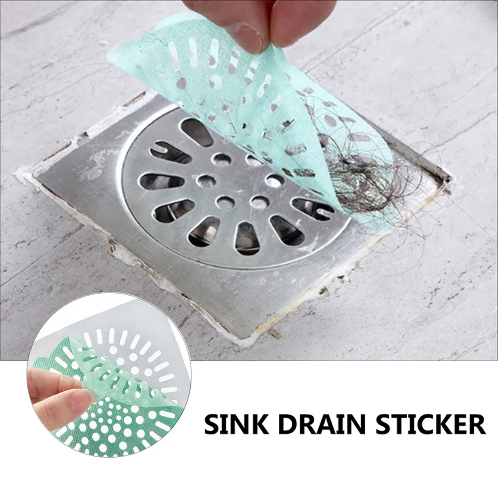 

30 Pcs Drain Filter Stickers Sink Strainer Sticker Hair Catcher Shower Drainage Mint Sink Filter Sticker Green