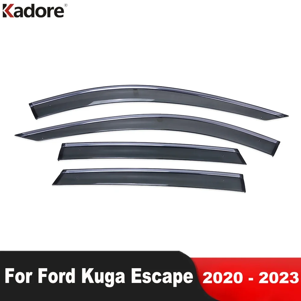 For Ford Kuga Escape 2020 2021 2022 2023 Window Deflector Weathershield Sun Visor Rain Shield Guards Cover Trim Car Accessories