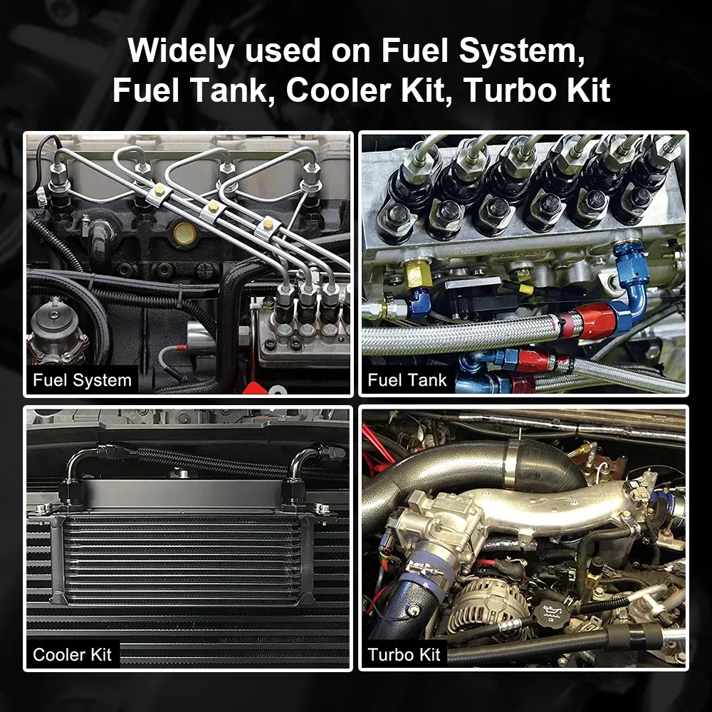 AN4 AN6 AN8 AN10 الألومنيوم مضيئة الاتحاد نيتروس النفط خرطوم الوقود نهاية محول تركيب اتصال مستقيم ذكر إلى ذكر المقرنة #6