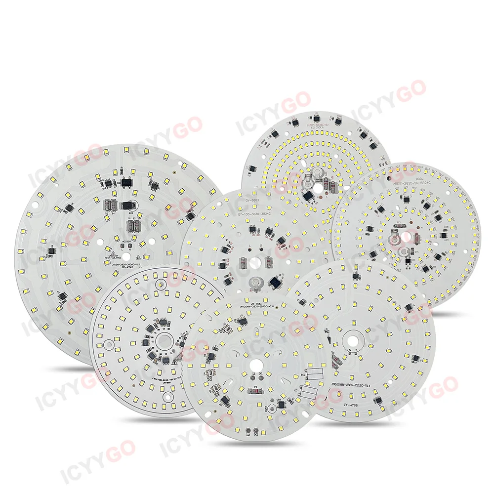 3W 5W 7W 9W 12W 15W 18W 24W 40W 50W 80W 100W 150W AC220V Akıllı IC Sürücü LED Işık Kurulu LED PCB Ampul Downlight Yüksek Bay Işık