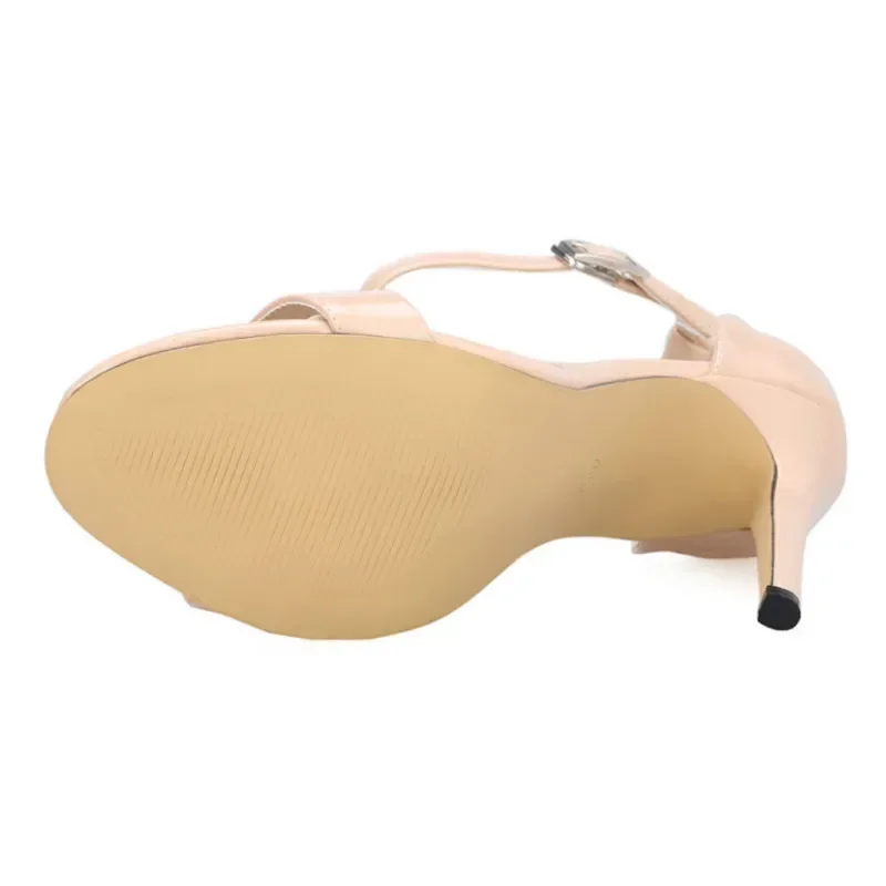 النساء الصنادل مثير مضخات 2026 الصيف أصابع مفتوحة 11 سنتيمتر منتصف الكاحل حزام عالية الكعب مكتب فستان الحفلات الأحمر الزفاف أحذية الرقص #6