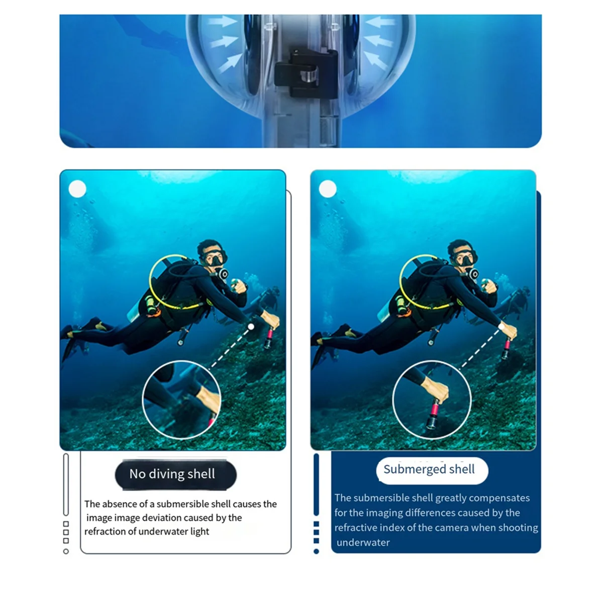 

Dive Case For Insta360 X4 50M Waterproof Housing Underwater Protector Fully Cover Diving Shell Camera Accessories-A74Z