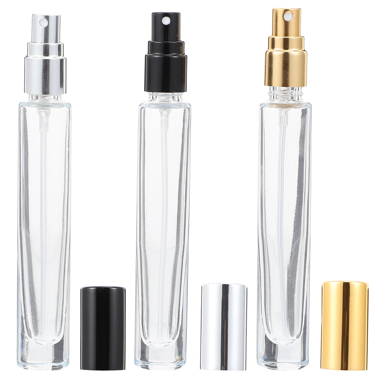 3Pcs Portable Glass Spray Bottle Empty Refillable Perfume Dispenser Travel Friendly Leakproof Airtight Design for Outdoor Makeup