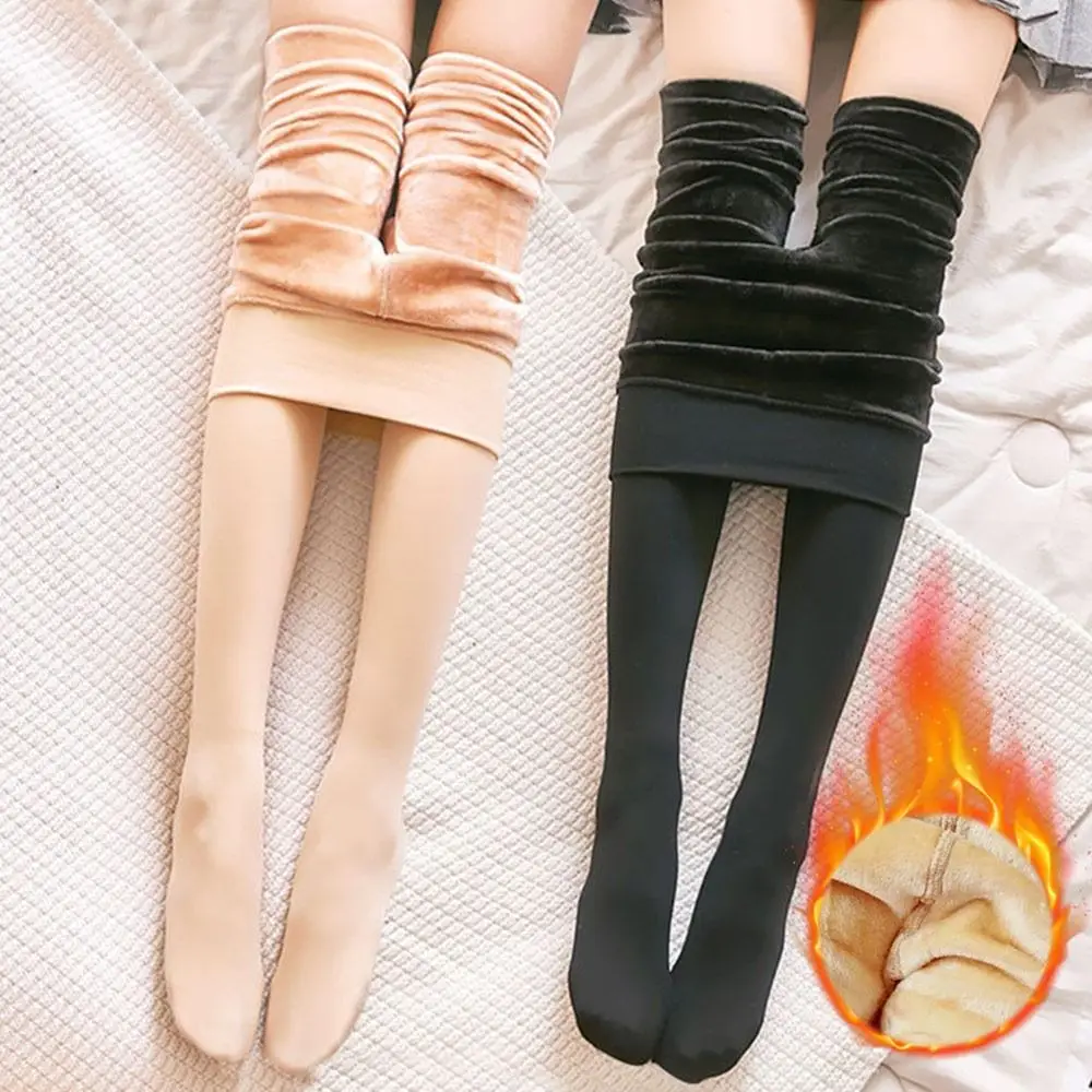 مرونة الصوف مبطن طماق بلون سميكة الشتاء المخملية طماق الدفء عالية الخصر الحرارية طماق الخريف الشتاء #1