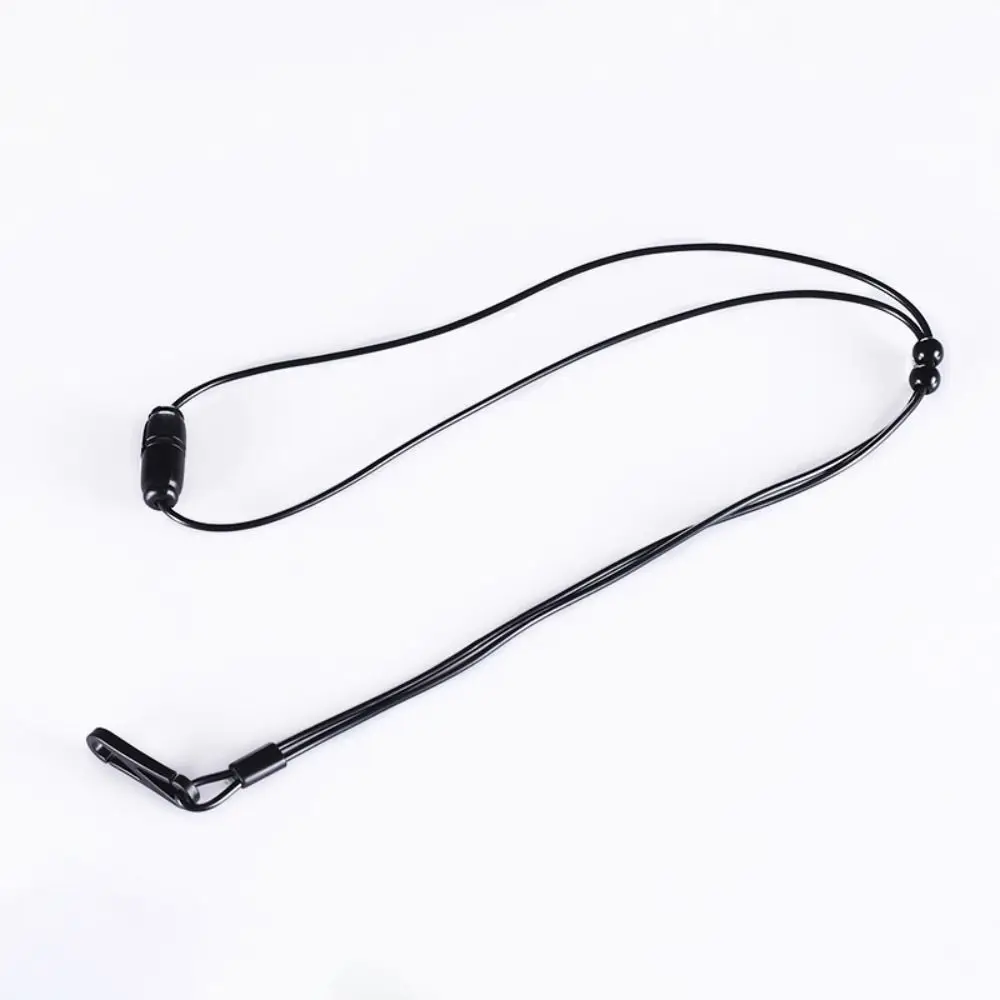 

High Quality Multipurpose Whistle Lanyard Black PVC Whistle Strap Long Lanyard Outdoor Accessories