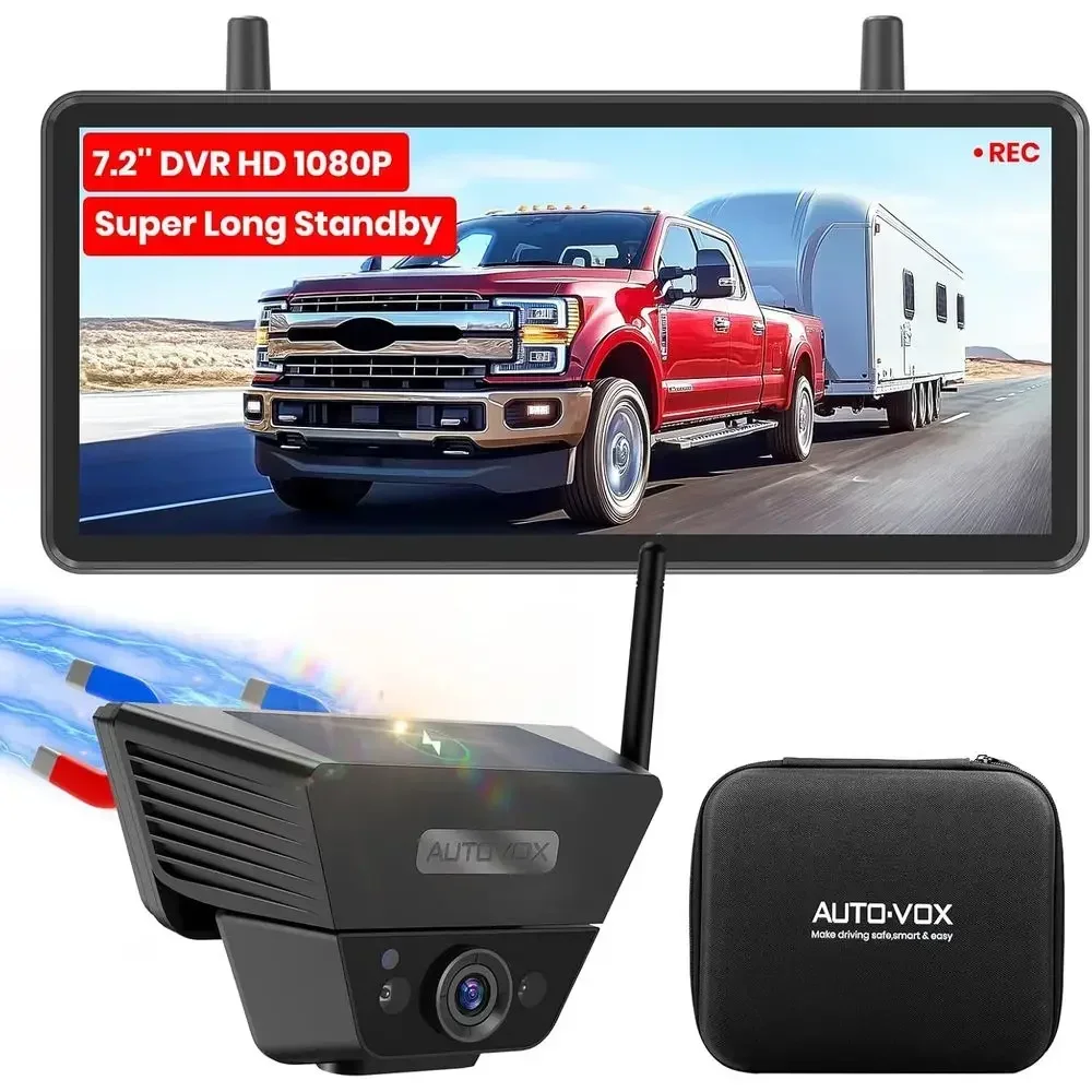 AUTO VOX Wireless Backup Camera Solar Magnetic: with 7.2
